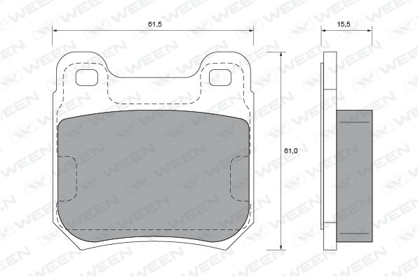 WEEN Комплект тормозных колодок, дисковый тормоз 151-1508