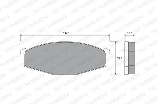 WEEN Комплект тормозных колодок, дисковый тормоз 151-2062