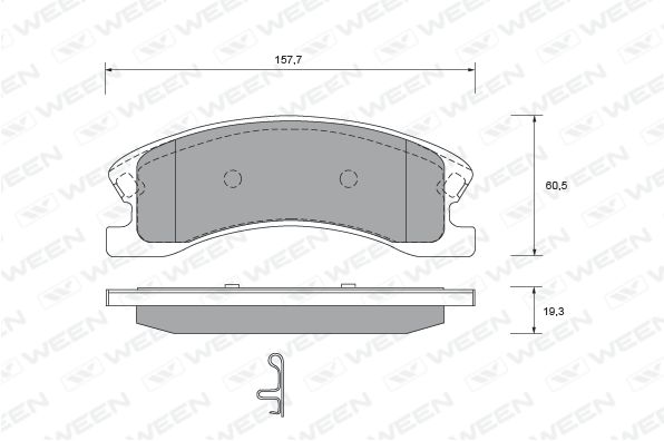 WEEN Комплект тормозных колодок, дисковый тормоз 151-2501