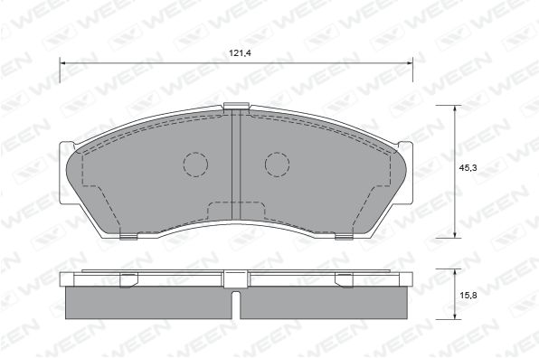 WEEN Комплект тормозных колодок, дисковый тормоз 151-2703