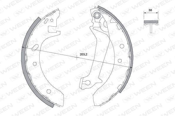 WEEN Комплект тормозных колодок 152-2042