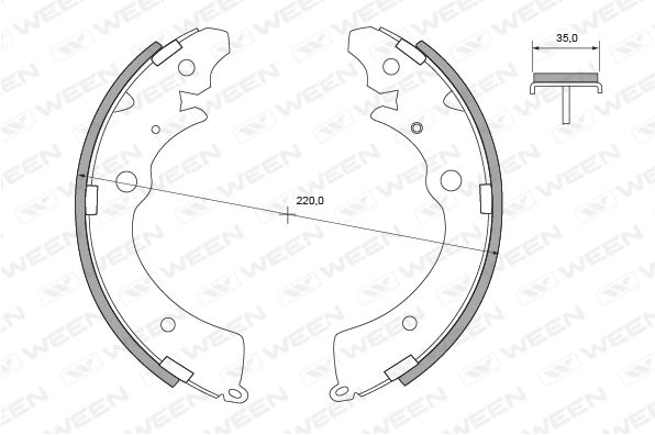 WEEN Комплект тормозных колодок 152-2138