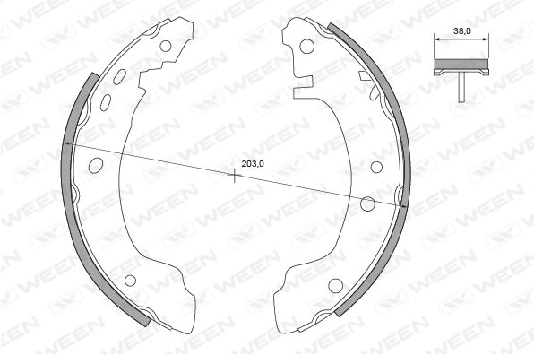 WEEN Комплект тормозных колодок 152-2144
