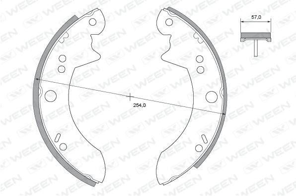 WEEN Комплект тормозных колодок 152-2215