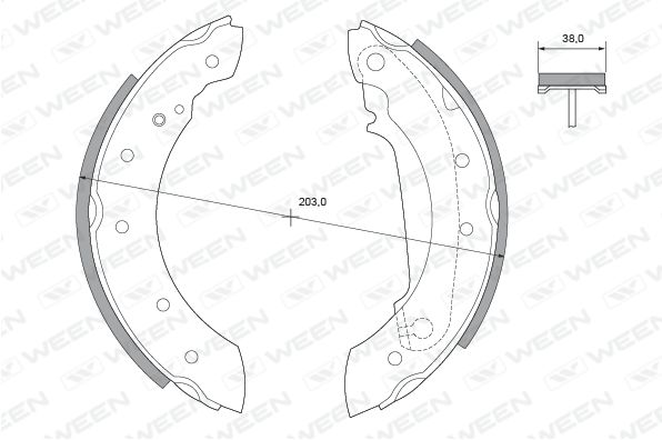 WEEN Комплект тормозных колодок 152-2221
