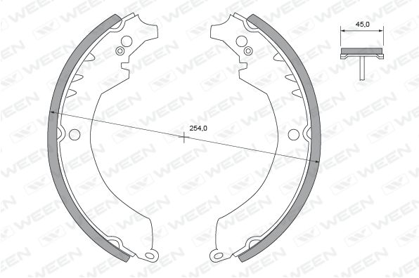 WEEN Комплект тормозных колодок 152-2317