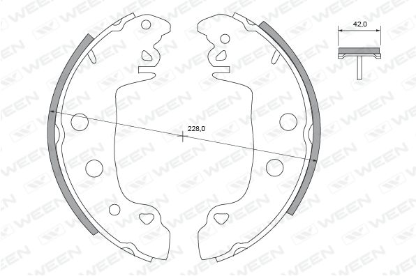 WEEN Комплект тормозных колодок 152-2339