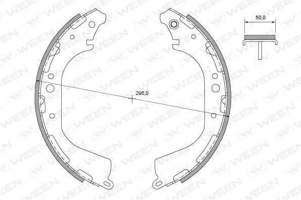 WEEN Комплект тормозных колодок 152-2394