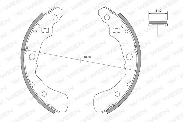 WEEN Комплект тормозных колодок 152-2476
