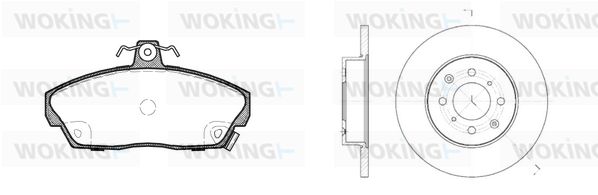 WOKING Комплект тормозов, дисковый тормозной механизм 82373.00