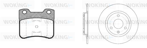 WOKING Комплект тормозов, дисковый тормозной механизм 83473.01