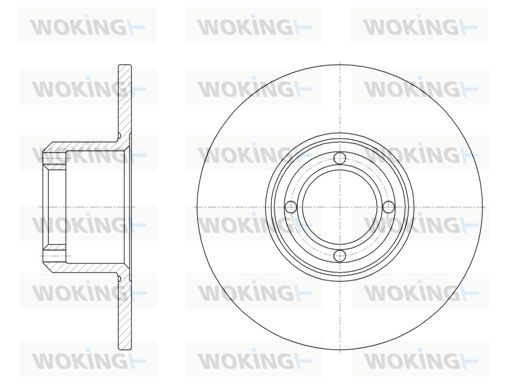 WOKING Тормозной диск D6008.00