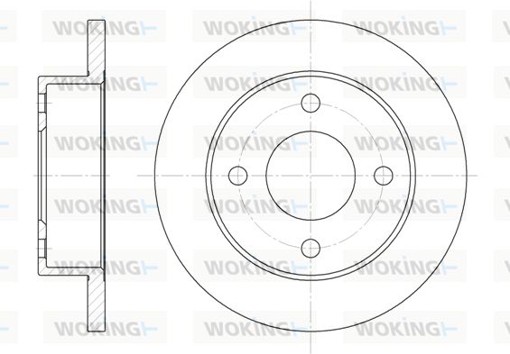 WOKING Bremžu diski D6012.00