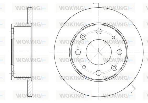 WOKING Тормозной диск D6015.00