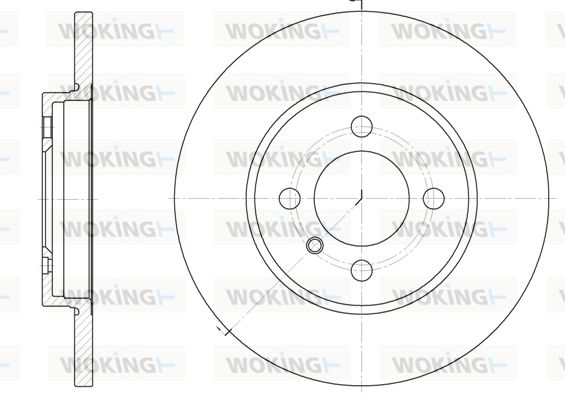 WOKING Тормозной диск D6058.00