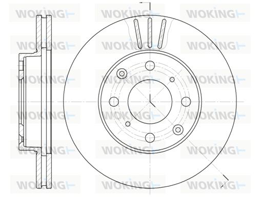 WOKING Тормозной диск D6108.10