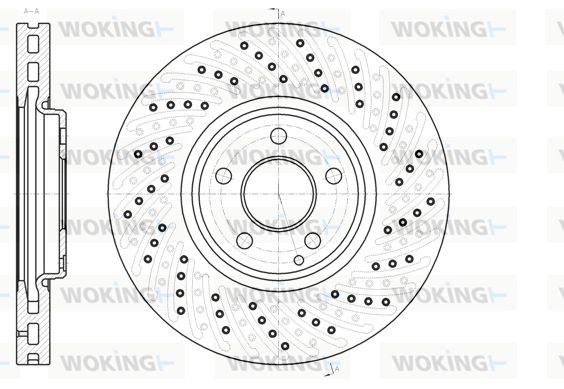 WOKING Bremžu diski D61123.10