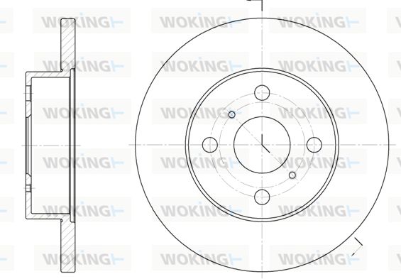 WOKING Тормозной диск D6114.00