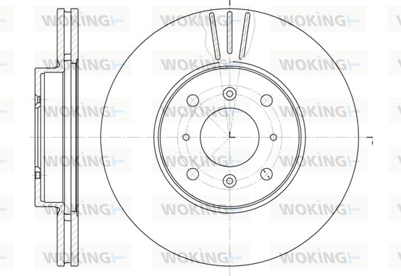 WOKING Bremžu diski D61153.10