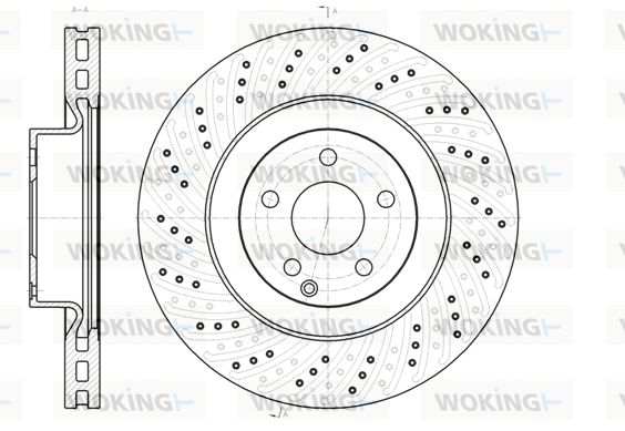 WOKING Bremžu diski D61186.10