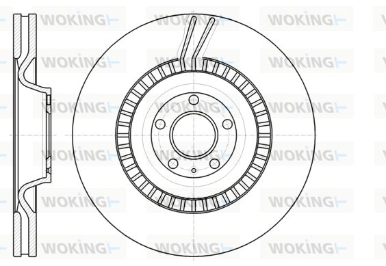 WOKING Тормозной диск D61238.10