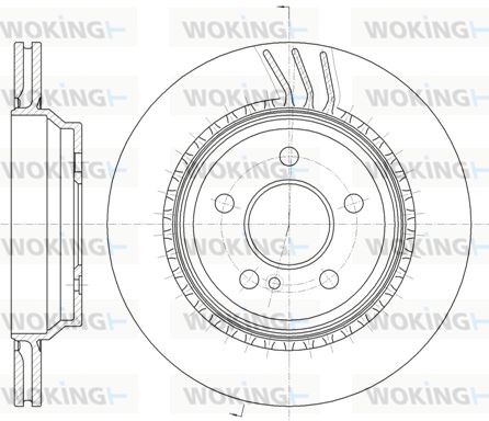 WOKING Тормозной диск D61296.10