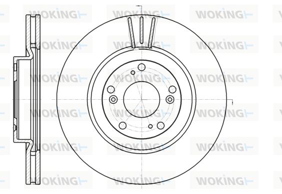 WOKING Тормозной диск D61297.10