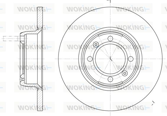 WOKING Тормозной диск D6142.00