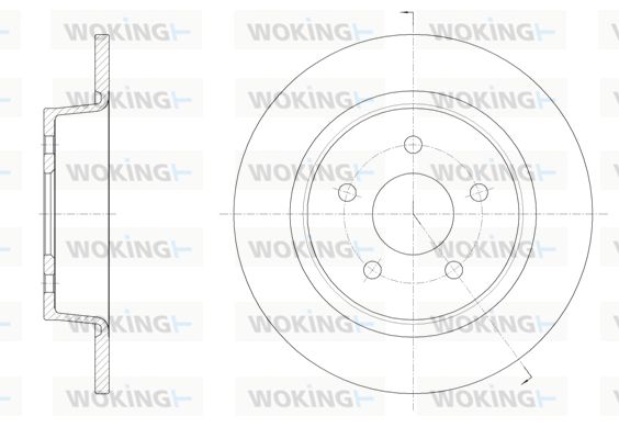 WOKING Тормозной диск D61459.00