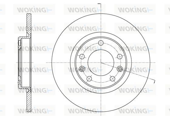 WOKING Тормозной диск D61555.00