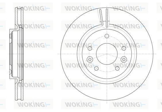 WOKING Тормозной диск D61581.10