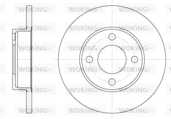 WOKING Тормозной диск D6181.00