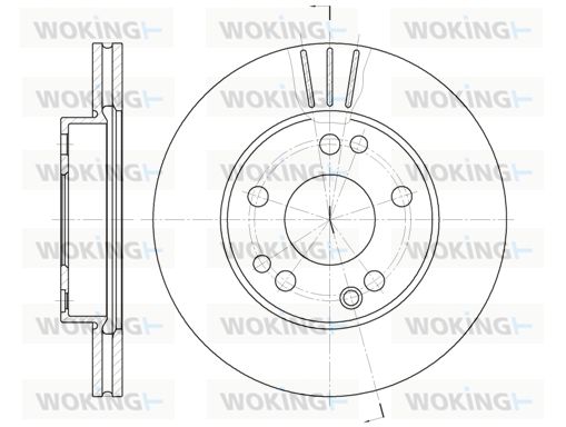 WOKING Bremžu diski D6228.10