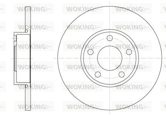 WOKING Bremžu diski D6327.00