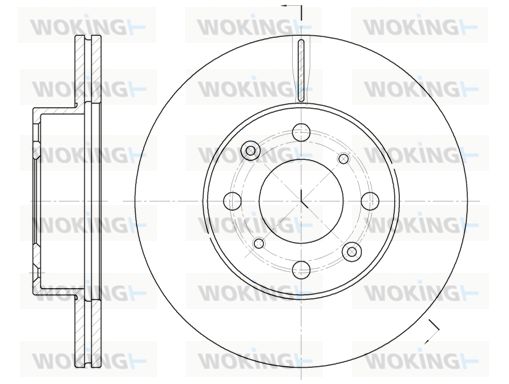 WOKING Тормозной диск D6366.10