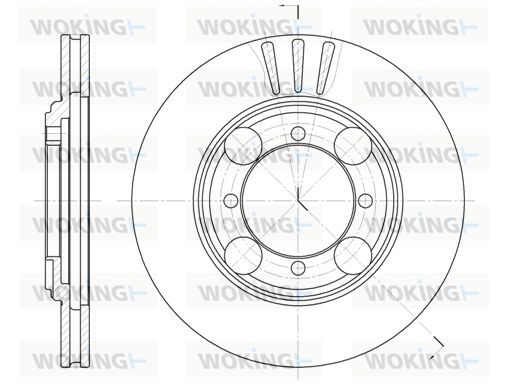 WOKING Bremžu diski D6375.10