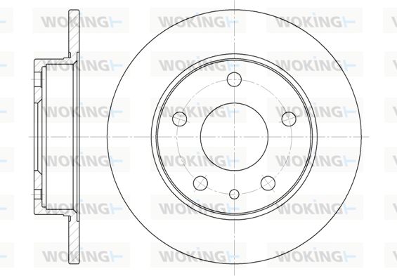 WOKING Тормозной диск D6516.00