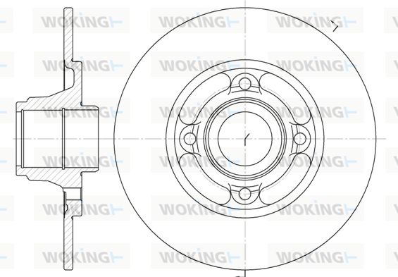 WOKING Тормозной диск D6537.00