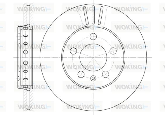 WOKING Тормозной диск D6545.10