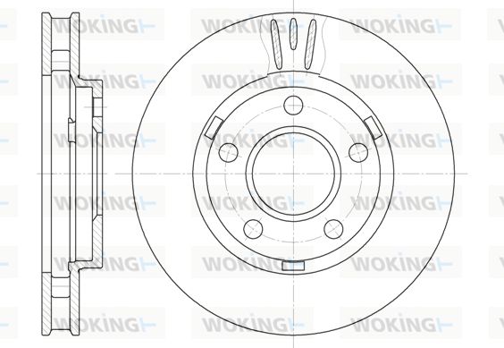 WOKING Bremžu diski D6581.10