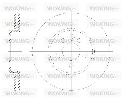 WOKING Bremžu diski D6614.10