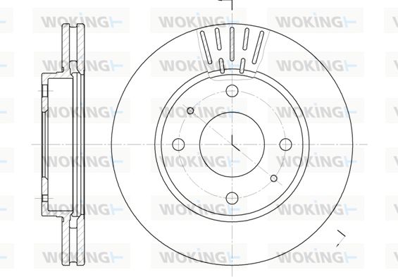 WOKING Bremžu diski D6633.10