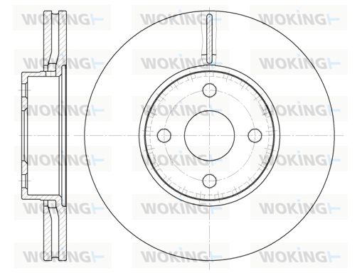 WOKING Bremžu diski D6704.10