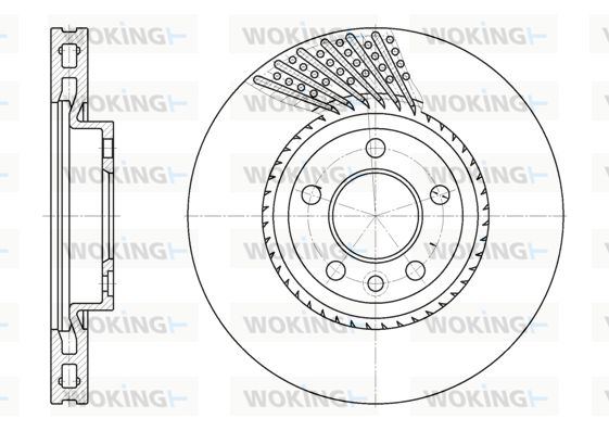 WOKING Тормозной диск D6749.10