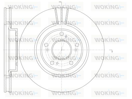 WOKING Bremžu diski D6763.10