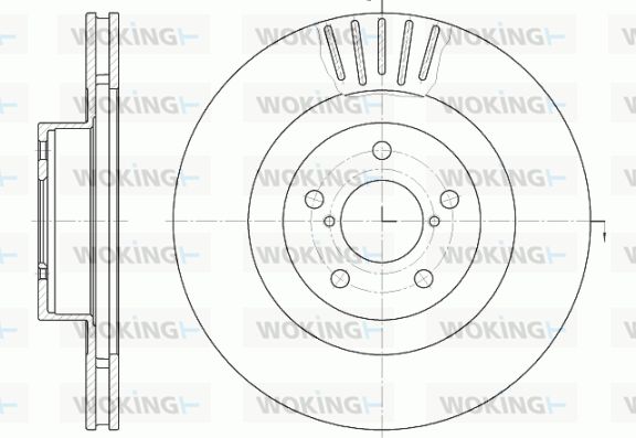 WOKING Bremžu diski D6816.10