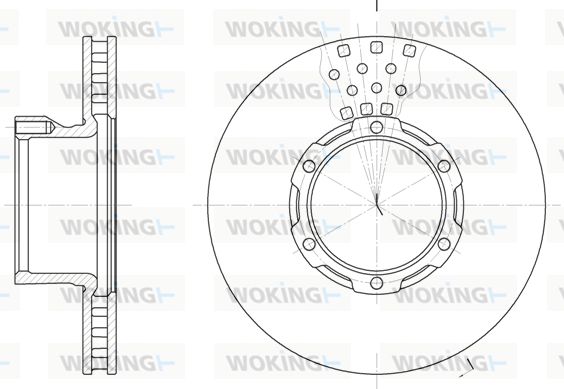 WOKING Bremžu diski D6821.10