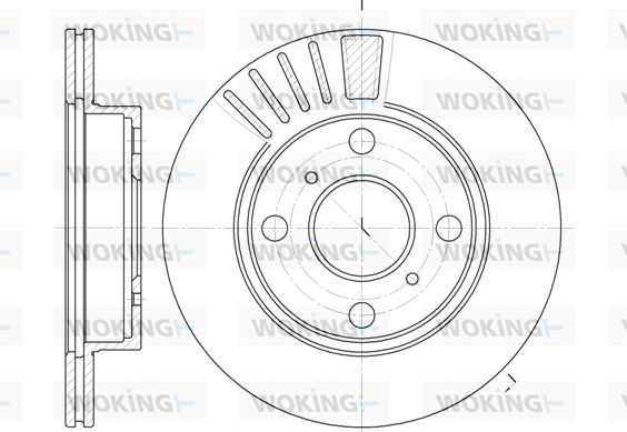 WOKING Bremžu diski D6825.10