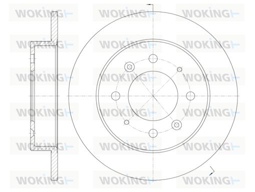 WOKING Bremžu diski D6874.00