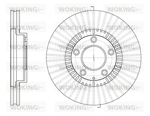 WOKING Тормозной диск D6898.10